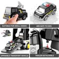 thumbnail image 5 of Gifts for Kids! Fwttom Toy Cars, Polices Truck Toy for 3 4 5 6 Years Old Boys Carrier Vehicle Toy Set with 3 Small Cars and 1 Helicopter Kids Firction Powered Car for Age 3-9 Gifts for Boys And, 5 of 9