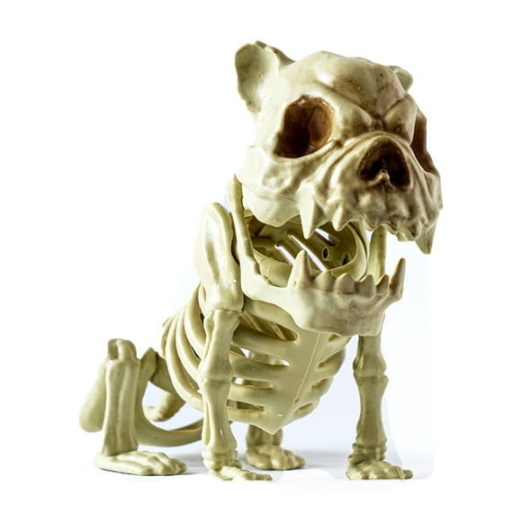 Aihimol Halloween Decoration Skeleton Dog and Cat, Skeleton Animal Plastic Puppy Kitten with Posable Joints for Halloween Outdoor Indoor Decoration, Haunted House Spooky Scene Party Decor