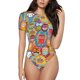 thumbnail image 1 of Fotbe Boho Cute Owls Body de Mujer con Cuello Redondo y Mangas Cortas, Sin Mangas Ajustado, Suave, Cómodo y Básico-XX-Large, 1 of 7