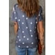 thumbnail image 4 of ABPHQTO Camiseta gráfica con estampado de estrellas y relámpagos de la bandera estadounidense MAMA azul para mujer, 4 of 5