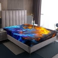 thumbnail image 4 of Monster Bed Sheets Set Magic Dragon Sheet Set Men, Magical Wildlife Animal Print Bedding Twin Size Lightning Fire Anime Sheets, Monster Theme Bedding Set, 4 of 6