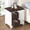 White, variant on YWEN Farmhouse Wood Side Table with Storage, 23" Wide Rustic Nightstand with Shutter Door & Woven Basket Organizer, End Table for Living Room Bedroom