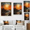 thumbnail image 4 of Designart "Lighthouse Guiding Painting V" Cityscapes Floater Framed Wall Art Living Room, 4 of 7
