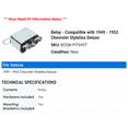 thumbnail image 2 of Relay - Compatible with 1949 - 1952 Chevy Styleline Deluxe 1950 1951, 2 of 2
