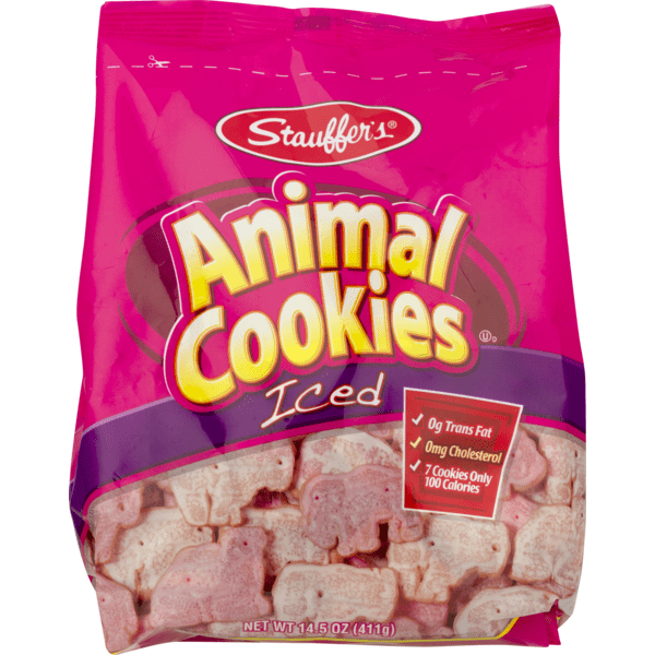 Stauffer's Iced Animal Cookies, 14.5 oz Bag 4 Pack