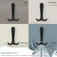 thumbnail image 6 of Amerock Finesse Transitional Triple Prong Matte Black Wall Hook, 6 of 9