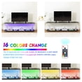 thumbnail image 2 of 65'' TV Stand, Entertainment Center with Shelf, 2 Cabinets, TV Console Table, Media Console, Solid Wood Feet, Cord Holes, for Living Room, Bedroom, 2 of 3