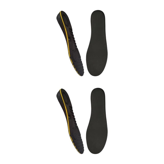 Plantillas de altura Elástica Qarigey Inserciones de talón más altas Elevadores para zapatillas de deporte Hombres 2piezas Negro 3 cm