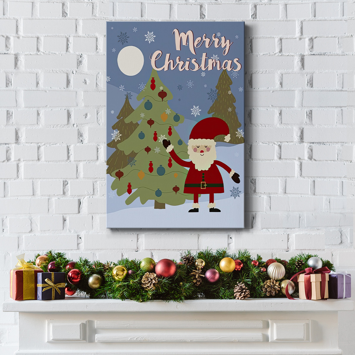 Winer Santa I- Gallery Wrapped Canvas