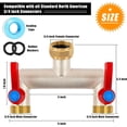 thumbnail image 3 of FeBohao Brass Garden Pants Splitter 3/4 "Pants Splitter 2 Way Heavy Duty with Extension Handles, 3 of 8
