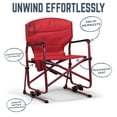 thumbnail image 4 of Timber Ridge TEGO™ FlowMotion™ Rocking Camping Chair, Folding Outdoor Rocker with Cup Holder, Red Rock, 4 of 7