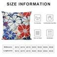thumbnail image 5 of Nawypu  Red Blue White Flowers Pillow Covers 18x18 Summer Sunflower Daisy Decorative Throw Pillow Covers Floral  Square Pillow Case for Home Decor Outdoor Couch, 5 of 5
