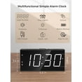 thumbnail image 2 of Alarm Clock for Bedroom 2 Alarms Loud LED Big Display Plug in Simple Basic Digital Clock with USB Charging Port Adjustable Volume Dimmable Snooze for Deep Sleepers Kids Elderly Home Office, 2 of 4