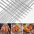 thumbnail image 6 of Pedoxline 13.2 inch Stainless Steel BBQ Skewers 20PCS, Reusable Grilling Skewer Sticks with Portable Tube Case for Outdoor Cooking & Barbecue Party, 6 of 6