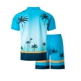 thumbnail image 4 of WILLBEST Conjunto Deportivo de 2 Piezas para Hombre, Chándal Hawaiano con Estampado Floral, Camisa de Manga Corta y Pantalones Cortos Informales, 4 of 4