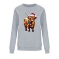 thumbnail image 6 of Ailaofu Highland Cow Sweatshirts for Women Christmas Sweatshirts for Women Western Cow Print Shirt Country Western Sweatshirt, 6 of 6