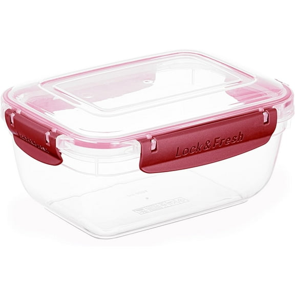 Superio Brand Superio Airtight Food Storage Container with Leakproof Lid 48 Oz - Red