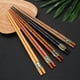 thumbnail image 5 of GOOHOCHY 5 pares de palillos japoneses antideslizantes de madera natural, vajilla para casa y restaurante (cuadrados, set de regalo), 5 of 8