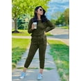 thumbnail image 4 of PRETTYGARDEN Women's Spring Fall 2 Piece Lounge Outfit Long Sleeve Crewneck Pullover Tops High Waisted Pants Set Tracksuit, 4 of 6
