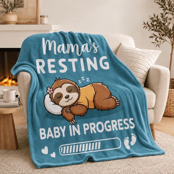 MORAVE First Mothers Day Funny Maternity Blanket, New Mom Expecting Mom Gifts for First Time Moms, Mothers Day Birthday Gift for Pregnant Women Mama to be