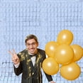thumbnail image 6 of HomeCozy Party Rain Tinsel Reflective Photo Backdrop Solid Color Party Backdrops Celebration Decorate Parties Square Shape Birthday Party Decoration Foil Fringe Tinsel for Wedding, 6 of 8