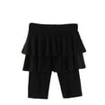 thumbnail image 2 of SILVERCELL Girls Knee-Length Leggings with Skirt Dance Shorts Kids Ruffle Skater Skirts Stretchy Athletic Tights Half Pants Culottes, 4-12 Years, 2 of 7