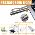 thumbnail image 4 of EDTara Stainless Steel Cat Flashlight With A Clip Self-locking Switch Usb Charging Purple Light Money-checking Led Lighting Pet Toy, 4 of 7