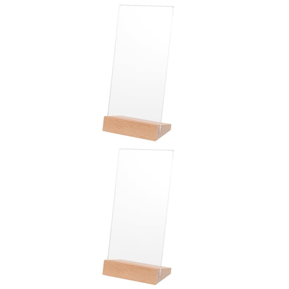 Masteelf 2 Sets  of Multipurpose Display Stand Desktop Paper Menu Holder Acrylic Sign Board