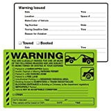 Security Warning Stickers - WARNING, YOU ARE ILLEGALLY PARKED..., Parking Violation Stickers - PACK OF 100