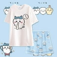 thumbnail image 4 of Anime Cartoon Chiikawa Usagi Hachiware Sleepwear Summer New Pure Cotton Short Sleeved Set Fashion Casual Home Wear Gifts, 4 of 23