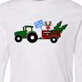 thumbnail image 4 of Inktastic Plaid Christmas Tractor With Cute Reindeer Long Sleeve Youth T-Shirt, 4 of 5