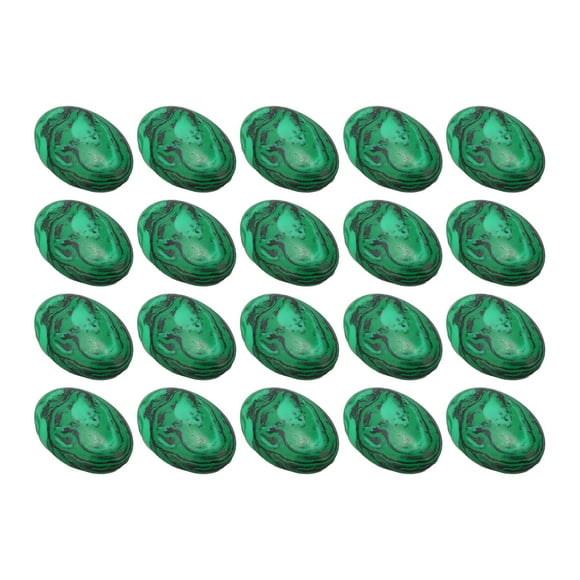 Egg Shaped Malachite, Polished Cabochon 20PCS Gemstone Stress Relief Oval Palm Stone For Christmas Birthdays Anniversaries Gifts