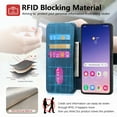 thumbnail image 5 of Allytechgroup Flip Case for Samsung Galaxy S22 with Credit Card Slot, PU Leather Wallet Phone Case Kickstand Shockproof Magnetic Back Cover for Samsung Galaxy S22, Blue, 5 of 9