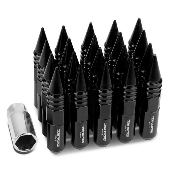 DNA Motoring LN-ZTL-9030-15-BK 20-Piece M12 x 1.5 Aluminum Alloy Wheel Lug Nuts   Deep Drive Extension (Black)