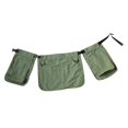thumbnail image 3 of Riñonera ligera con hebilla ajustable y múltiples bolsillos para hombre y mujer. Verde, 3 of 7