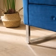 thumbnail image 6 of 67.91" Wide Velvet Storage Bench with Armrests, Multifunctional Soft Seating with Metal Legs for Entryway, Living Room, Bedroom, Apartment, Navy, 6 of 8