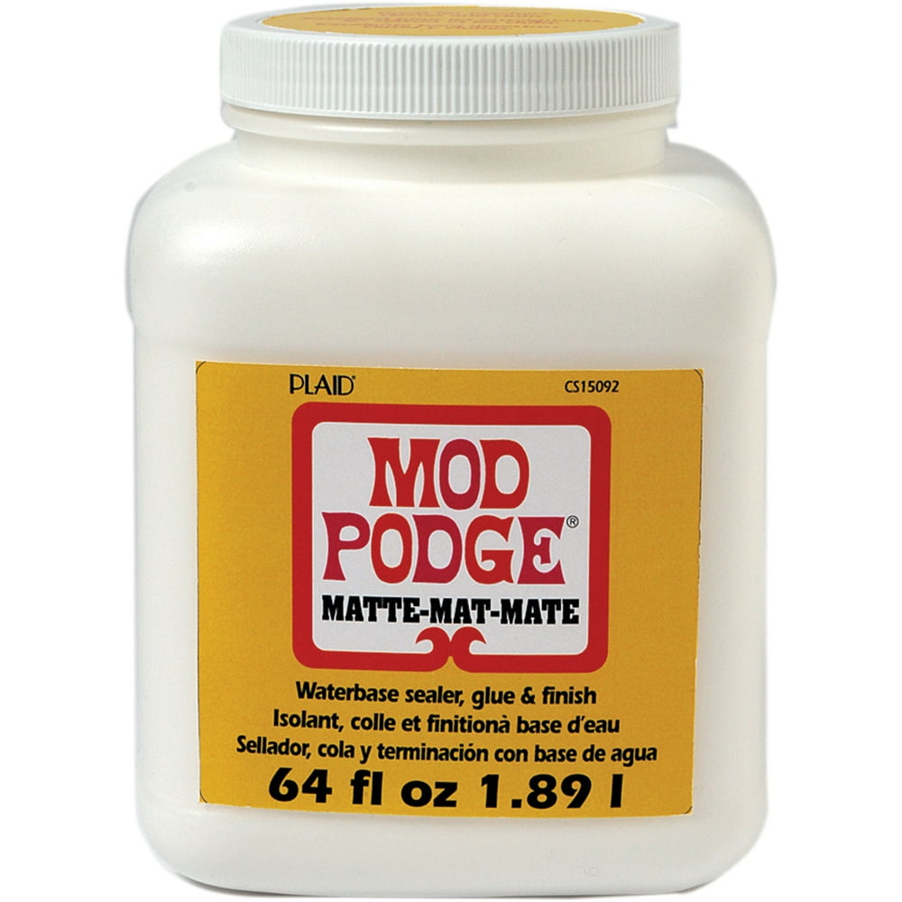 Mod Podge CS15092 Sealer, Glue, and Finish, Matte Finish, Clear, 64 fl