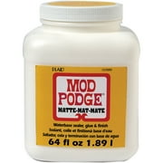 Mod Podge Sealer, Glue, and Finish, Matte Finish, Clear, 64 fl oz