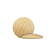 10 Pcs Wooden Domed Disc / Circle 1 circle x 3/16" thick at highest point Domed top w/ flat bottom