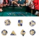 thumbnail image 5 of Juego de dados de metal ANGGREK dados poliédricos diferentes formas 7 piezas números claros de larga duración, 5 of 8