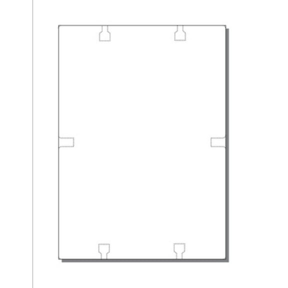 Jumbo Rotary File Cards w Cntr Tab (4"x 6"), 2-UP on 6"x 8-3/8" Wh Vlm- 250 Shts