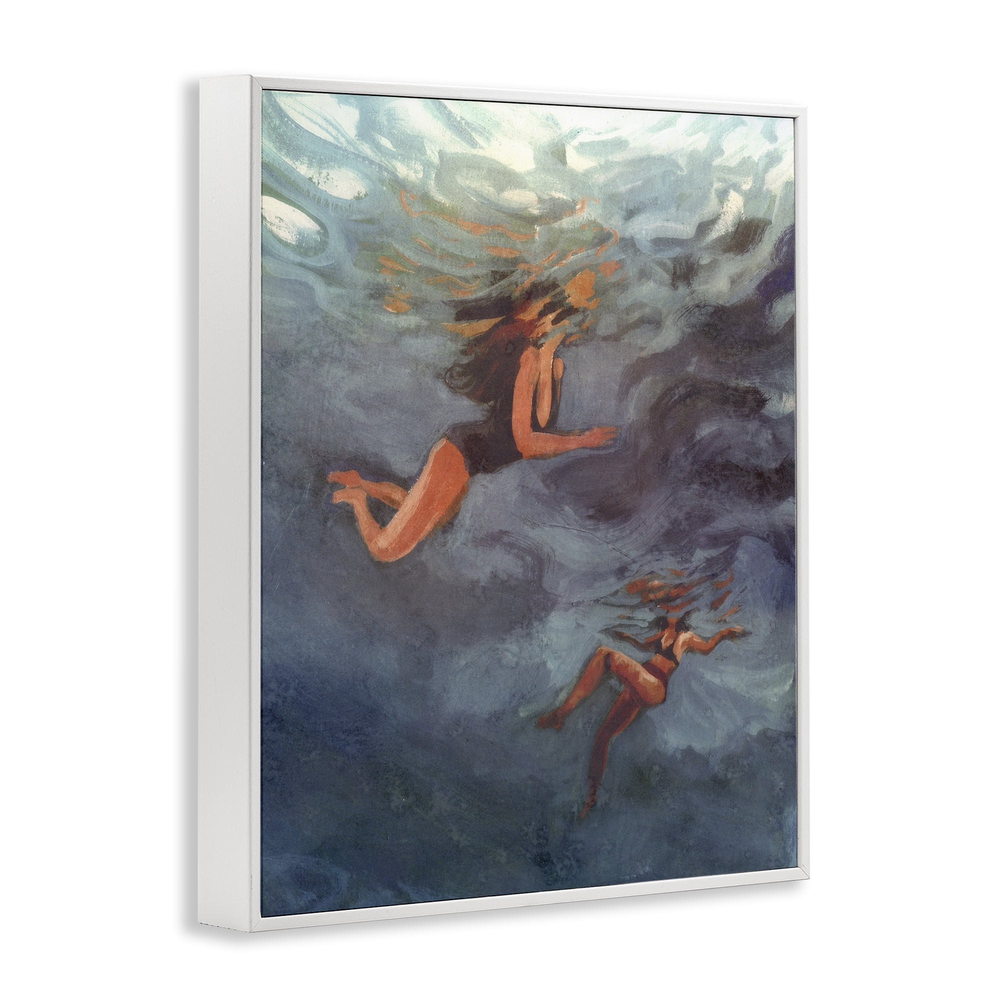 Stupell Industries Underwater Summer's Dance White Framed Giclee Art, design by Victoria Barnes