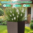 thumbnail image 4 of Devoko 32" Tall Planters for Outdoor Plants Set of 2, Woven-Textured Outdoor Plant Pots for Patio, Front Porch, 4 of 7
