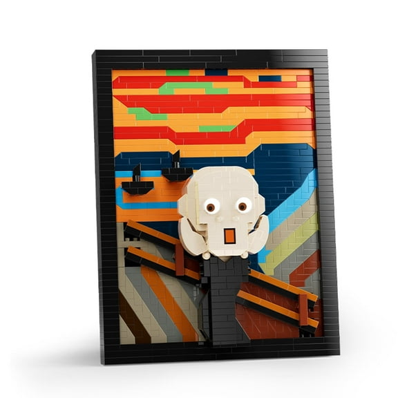 The Famous Painting Scream Micro Building Block Set 999pcs Brick Art Kit Best Gift For Home Decoration