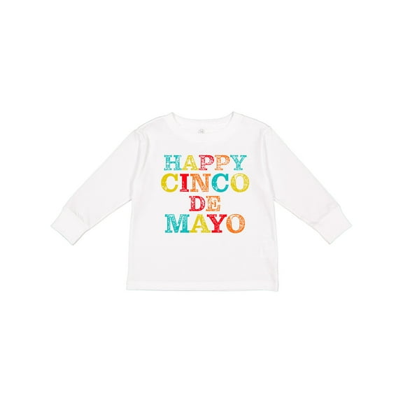 Inktastic Happy Cinco De Mayo Boys or Girls Long Sleeve Toddler T-Shirt