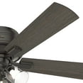 thumbnail image 3 of Hunter 52 inch Indoor Ceiling Fan with LED Lights and Pull Chain - Low Profile Mount Bronze Ceiling Fan, 5 Blades, For Bedroom, Living Room, or Kitchen, Quiet - Crestfield 54208, Noble Bronze, 3 of 16
