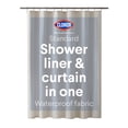 thumbnail image 2 of Clorox Solid Waterproof Fabric Shower Curtain, Standard Size, Tan, 72" x 72", 2 of 12