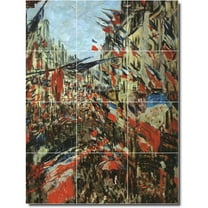 Ceramic Tile Mural-Claude Monet City Floor Tile Mural 3. 18" w x 24" h using (12) 6 x 6 ceramic tiles