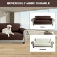 thumbnail image 6 of SHANNA 1/2/3 Seater Quilted Sofa Couch Cover Pad Water Resistant Slipcover Furniture Protector Pet Mat for Kids Dogs Pets（Brown）, 6 of 11