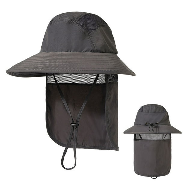 Hanbin Men Women Outdoor Sun Hats With Lanyard Neck Flap Lightweight Breathable Upf 50+ Sun Protection Fishing Hat Other